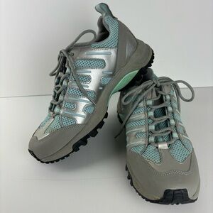 Quest Versa Trail grey/blue hiking shoes-vibram soles-Woman’s 8
